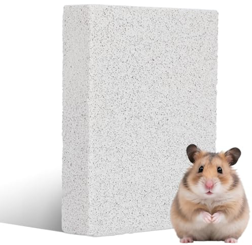 Milisten Small Pet Claw Grinding Pad with Natural Lava Rock for Rabbits Hamsters Gerbils Guinea Pigs Compact Nail Teeth Care Accessory Encourages Healthy Claw Maintenance and Cage Activity