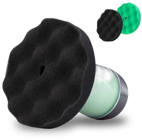 Dexspoeny Flow Tire Shine Applicator, Reusable Car & Truck Tire Dressing Applicator, No-Drip Streak-Free Tire Shine Applicator Pad, Car Detailing Foam Sponge Pad for All Tire Shine & Gels(Black+Green)