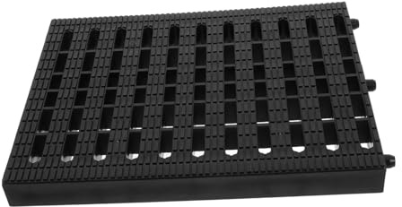 Tofficu Cubierta Rejilla Drenaje de Plástico Interconectable Tapa Cuadrada para Canaletas y Sumideros Resistente para Jardín Patio y Áreas Exteriores