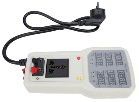 Walmeck Misuratore di Luce LED Portatile Tester Portatile di Potenza e Illuminamento Interruttore Misurazione della Tensione Corrente Controllo della Luminanza Retroilluminazione Ideale (Spina