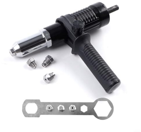 Juego de adaptadores de herramientas de remache eléctrico para taladro inalámbrico, cabeza de acero de aleación forjada con tuercas de 24-48 mm, instalación rápida de bajo ruido para reparación del