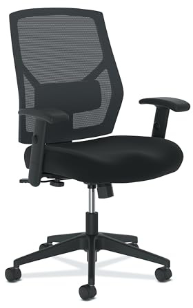 HON Crio Ergonomic Office Chair, High Back Task Chair with Adjustable Arms, Lumbar Support, 360 Swivel, Center-Tilt Recline, for Desks, Computers, Home Office, Black