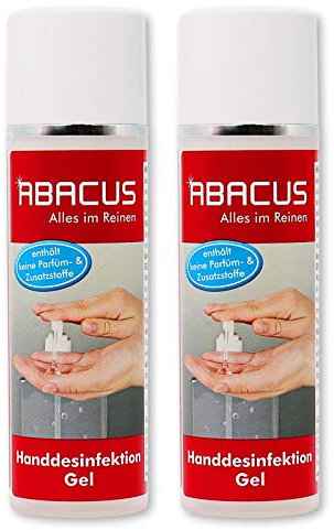 ABACUS® Handdesinfektion Gel, Desinfektionsgel, Handdesinfektion, Desinfektion, Desinfektiongel, Gel in Spenderflasche, Schnelldesinfektion – Handdesinfektion Gel 2x 50 ml (sku-7544)