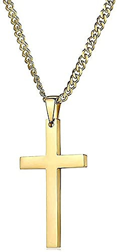Lifetime Bling 14K Gold Cross Chain Pendant Necklace 3MM Solid Clasp for Men,Women,Teens. Small for Charms Miami Cuban Curb Link Diamond Cut