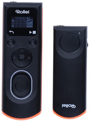 Rollei Wireless Fernauslöser für Canon – erlaubt die kabellose Fernauslösung, Langzeitbellichtungen, Serienbild und Zeitintervall Aufnahmen Ihrer (Hersteller) DSLM/DSLR Kamera, LCD-Display beleuchtet