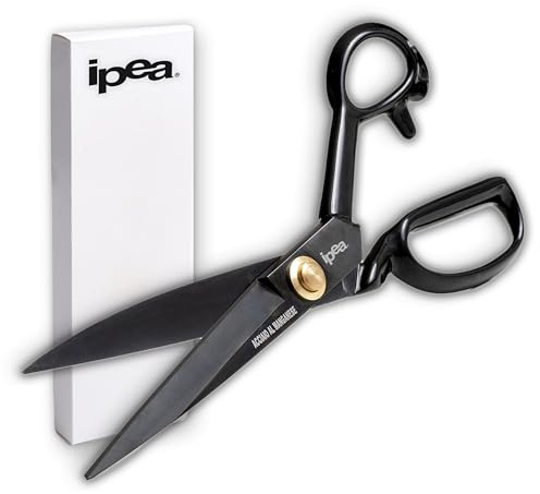 IPEA Forbici da Sarta professionali con Lame in Acciaio al Manganese e Impugnatura Super Comfort per un Uso Prolungato – 25 cm (10 pollici) – Forbice da Sarto per Taglio Tessuti, Vestiti, Sartoria