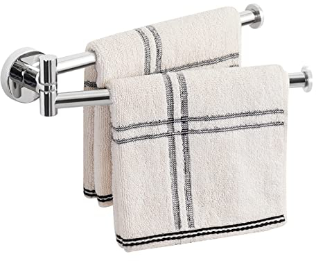 KES Handtuchhalter Schwenkbar Geschirrtuchhalter Küche Zweiarmig Handtuchstange Edelstahl SUS304 Handtuch Halter 23CM Poliert, A2106S23