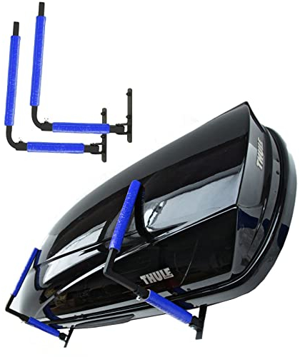 QLS Roof Box Adjustable Wall Bracket 33-57 cm BOX1 Blue for Storing Roof Box Garden Tools Ski Box Sports Equipment Surfboard iSUP