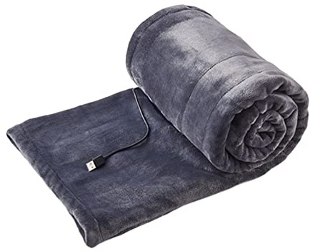 JAWSEU Elektrische Heizdecke, 140 X 80 cm Wärmedecke USB Schnell-Heizung, Wärme-Cape Heizkissen Tragbare Winter Erwärmung Waschbar Kuschelheizdecke mit 3 Temperaturstufen für Camping Hause