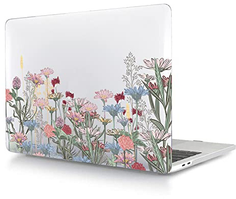 Funda Compatible con Macbook Pro 13 Pulgadas 2020 2019 2018 2017 2016 Versión Modelo A1706 A1708 A1989 A2159 A2251 A2289 A2338 M1, Carcasa Rígido de Plástico Cubierta Protectora, Flores de Colores