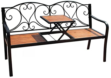 ARINAL Außenbänke Nordic Hof Balkon Freizeit Bank Eisen Kunststoff Holz Bank Doppel Kleine Teetisch Sofa Stuhl Outdoor Garten Park Stuhl Terrassenstühle