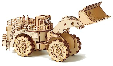 UpGLeuch Puzzle 3D - Chariot élévateur en bois - Vintage - Bricolage - Kit de construction - Décoration de la maison - Jouet de bureau