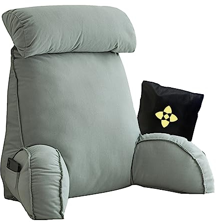 CCTSA Ergonomisches Bett Kissen Rückenkissen,Extragroßes Lesekissen mit Armlehnen und Abnehmbarem Nacken,Lesekissen für Bett und Sofa,Bettruhekissen zum Spielen,Lesen,Fernsehen,75cm x 40cm x 58cm
