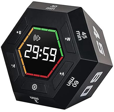 Kahdsvby Pomodoro - Temporizador de productividad (1 unidad, herramienta de gestión del tiempo, 3, 5, 15, 30, 45, 60 minutos, temporizador inteligente preestablecido