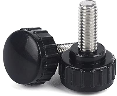 Aluminium Rollenkopf Flügelschraube Rändelschraube M3 M4 M5 M6 M8 Rundkopf Handschraube Gummi Rändelschraube Kunststoff Daumenschraube Klemmbolzen (Color : M3