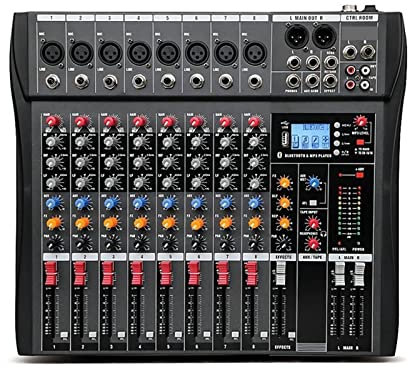 Controlador de DJ Grabación de escenario de computadora de mezclador de audio profesional USB Tarjeta de sonido Bluetooth DJ Modelo CT-60 CT-80 CT-120 CT-160 6 8 12 16 Canal para aprender a mezclar (
