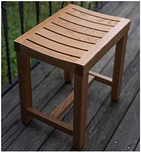Bathroom Safety Seats Sauna Stool Bench Elderly Bath Assistance Seat Maple Frame Anti-Slip Load Bearing 150kg for Shower Spa (Size : 42x28x43cm) (42x28x33cm)