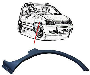Ras Ricambi Auto Store Parafanghino Anteriore Destro Compatibile con Fiat Panda Climbing 4x4, Natural Power, Cross Dal 01-2003 Al 11-2011 -