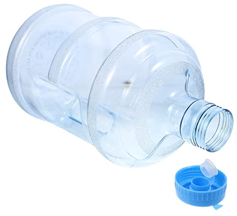 5 Liter Wasserflasche aus PC mit Griff und Schraubverschluss | Blau, Hohe Dichtheit und Leicht zu Reinigen, für Autofahrt und Viele Wasserspender Zufälliger Stil