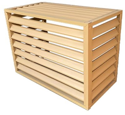 Slxzpl Couverture De Climatiseur Aluminium, Caisson Anti Bruit Pompe À Chaleur, Climatisation Extérieure Écran De Clôture De Confidentialité, Cache Climatiseur(Metallic,100x50x70cm)