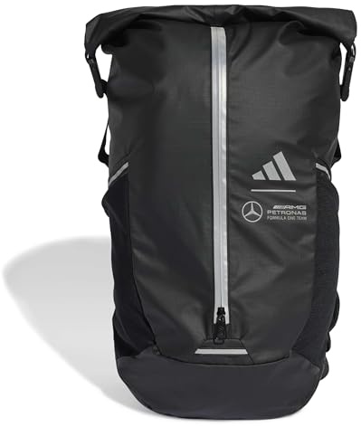 adidas Unisex MERCEDES - AMG PETRONAS FORMULA ONE TEAM ADAPTIVE PACKING SYSTEM BACKPACK, black/REFLECTIVE SILVER/semi mint rush, One Size