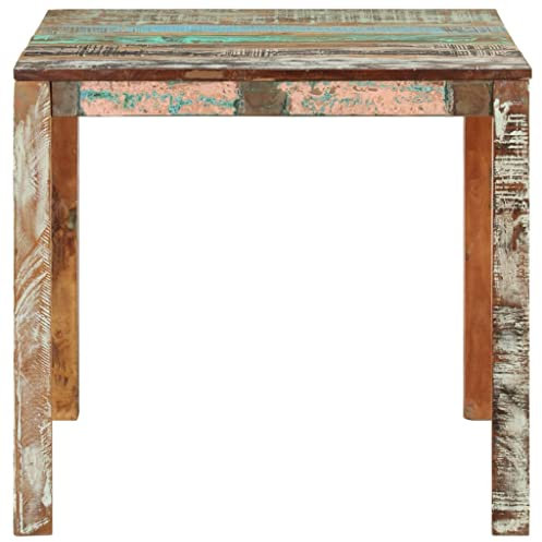 HETFTJN Lounge Tisch Outdoor Beistelltisch Outdoor Bartisch Küche Garden Table - Esstisch 82x80x76 cm Altholz Massiv für Campingplatz Garten Küche Büro