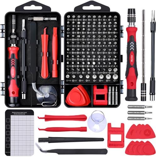Bluvizo Mini Precision Screwdriver Set: 126 in 1 Magnetic Screwdriver Kit | for PC Computer Laptop Phone
