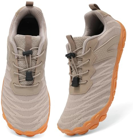 Acfoda Chaussures de Trail Running Homme Femme Chaussures Larges de Pieds Nus Confort Antidérapante Sport Outdoor & Indoor Fitness et Zéro Drop Semelles Couleur Kaki 43