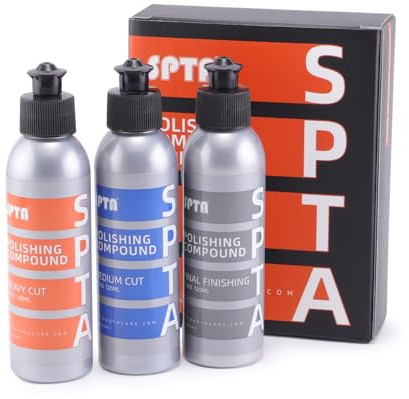 Mix Polishing Compound, SPTA 4.06oz (120ml) Polishing Compound Car Scratch & Swirl Remover Rubbing Compound & Finishing Polish Buffing Compound Swirl Remover for Cars Automotive Paint Correction
