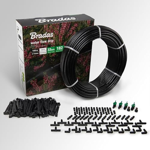 PULLMER Tropfschlauch bewässerung Set, Bewässerungsschlauch 50m micro drip system, Tropfbewässerung, Tröpfchenbewässerung