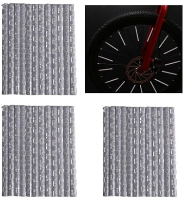 Teslniher Speichenreflektoren Fahrrad Speichen Reflektoren 36Pcs, Fahrrad Reflektoren, Super hell - Silber