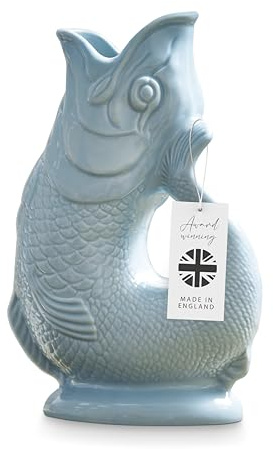 Wade Brocca per pesci, realizzata a mano in terracotta, iconica tradizione britannica, prodotta a Stoke-on-Trent, 0,6 l, Eau de Nil