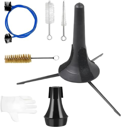 Trumpet Cleaning Kit - 7-Piece Brass Instrument Maintenance Set with Spiral Cleaning Brush, for Professional and Student Use, Portable Design for Home, Travel, and Stage Performance