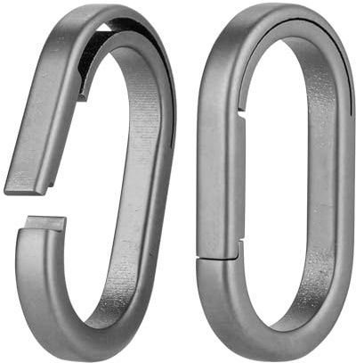 KEEPO LINK Titanium Key Ring Side Pushing, Small Keychain Connector, 2 Pcs | Mini EDC Key Ring Quick Release for Men & Women, Everyday Carry, Car Fob, Multitool, Flashlight, Tool, OLO03