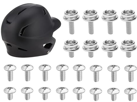 Helmschrauben-Set – 24-teilig aus Edelstahl 12 mm und 10 mm | für Reparatur und Ersatz von Helmen wie Fußball, Baseball, Rugby, Hockey | Universal für Mädchen, Anfänger