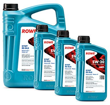 ROWE - 5 + 3x 1 Liter HIGHTEC SYNT RS DLS SAE 5W-30 Motorenöl - PKW Motoröl für Modelle mit Abgasnachbehandlung und Turboaufladung