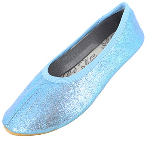 Beck Mädchen Basic Glitzer Gymnastikschuhe, Blau, 28 EU