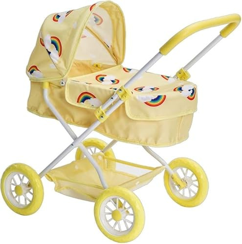 Roma Rupert - Passeggino per bambole adatto a partire da 24 mesi, altezza manico 57 cm, primula