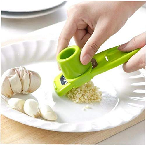 Casecover Mini-Cuisine Outils Légumes Râpe Ail Presse Grinding Gingembre Râpe Ail Crusher Plastique + Acier Inoxydable Multifonction Ail Peeler Grater Slicer Cutter 1pc