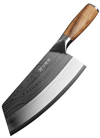 ZQD Chinesisches Kochmesser, Küchenhaushalt Edelstahl Handgemachtes geschmiedetes Cleaver, for Gemüse Fleisch Fisch