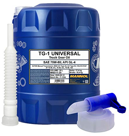 20 Liter, MANNOL 8111 TG-1 Universal 75W-80 GL-4 Traktor Getriebeöl (3,52€/Liter)