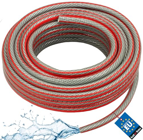 KOTARBAU® Tuyau d'arrosage professionnel - Pour arrosage des plantes - 6 couches - Gris - 20 m