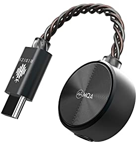 HIDIZS S3 PRO Ultra Portable Hi-Res DAC Dongle, 8X MQA Support, PCM up to 32Bit/384kHz, DSD128 Decoding Amplifier Type-C Audio Cable Converter for Android/Windows/Mac OS/iOS/iPad OS System (Black)