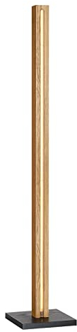 EDISHINE Lampada da Terra Legno, LED Lampada Piantana da Terra Dimmerabile, 800 LM 3000K Bianco Caldo, 18W per Ambienti, con Interruttore a Pedale e Funzione di Memoria per Soggiorno, Ufficio