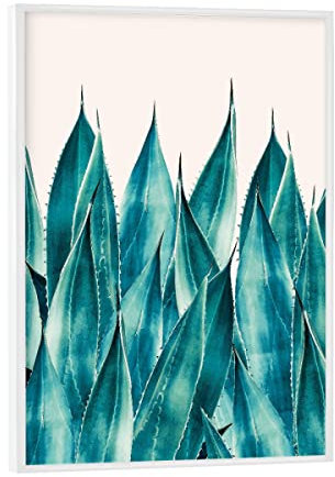 artboxONE Poster mit weißem Rahmen 18x13 cm Natur Summer Agave - Bild Nature Blush Botanical