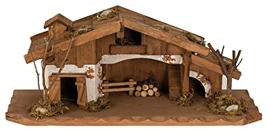 LB H&F Bergbauern Weihnachtskrippe Krippe Holzkrippe Tischkrippe (Krippe)