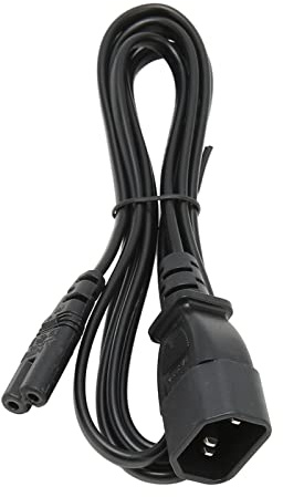 Standard Vergossener IEC 320 C14 auf C7 Stecker Wechselstromstecker Adapterkabel PDU USV, Standard Wechselstromkabel, 10A/110V-240V, (IEC-60320-C14 auf IEC-60320-C7) (6.6ft/2m)
