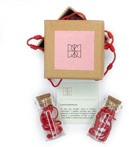 Pulsera Hilo Rojo de Nudos Sirve de Amuleto de Buena Suerte y de Protección. Las Pulseras de Hilo del Destino son Regalos Originales Para Hombre y Mujer, Parejas, Madre o Amigos.