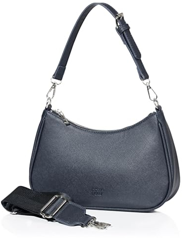 nownow® - Y2K Schultertasche Damen - Handtasche Mädchen mit 2 Schultergurten zum Wechseln - Kleine Umhängetasche Damen schmaler Gurt - Crossbody Bag Breiter Gurt - Ostern Geschenk Teenager Mädchen