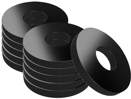 Offgridtec Arandelas de acero inoxidable DIN304 V2A, M8 x 20 mm, arandelas resistentes a la corrosión para montaje solar, construcción, electrónica, automoción e industrial, 50 unidades, color negro